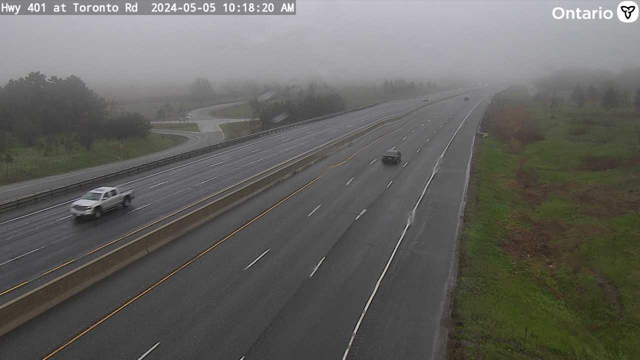 Traffic Cam Port Hope: Highway 401 at Toronto Rd Player