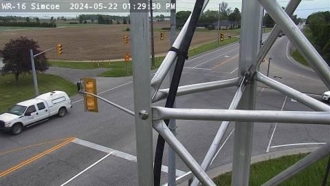 Traffic Cam Simcoe: Highway 3 at County Road Player