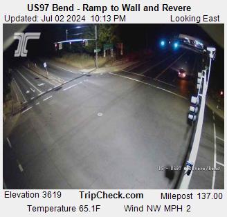US 97 Bend - Ramp to Wall and Revere Traffic Camera