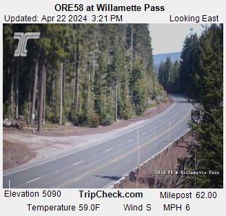 ORE58 at Willamette Pass Traffic Camera