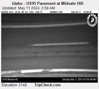 Idaho - US 95 Pavement at Midvale Hill Traffic Camera