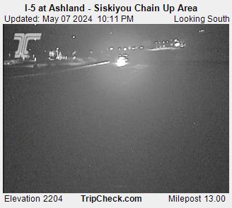 I-5 at Ashland - Siskiyou Chain Up Area Traffic Camera