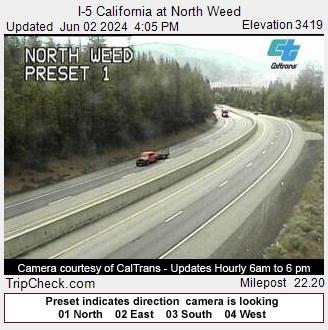 Traffic Cam I-5 California at North Weed Player