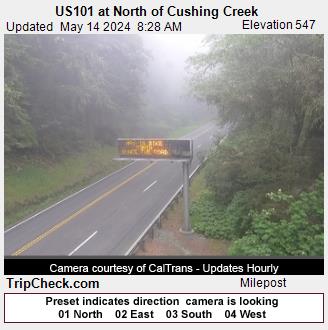 Traffic Cam US 101 at North of Cushing Creek Player