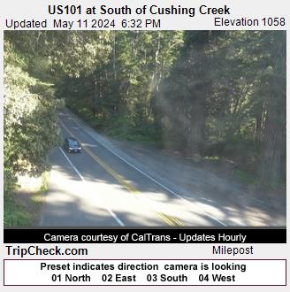 Traffic Cam US 101 at South of Cushing Creek Player