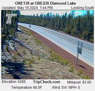 ORE138 at ORE230 Diamond Lake Traffic Camera