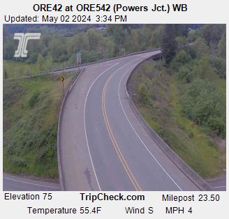 Traffic Cam ORE42 at ORE542 (Powers Jct.) WB Player