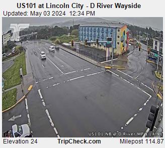 Traffic Cam US 101 at Lincoln City - D River Wayside Player