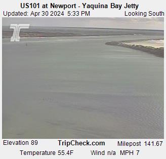 US 101 at Newport - Yaquina Bay Jetty Traffic Camera