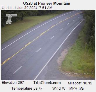 US 20 at Pioneer Mountain Traffic Camera