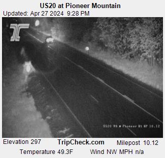 US 20 at Pioneer Mountain WB Traffic Camera