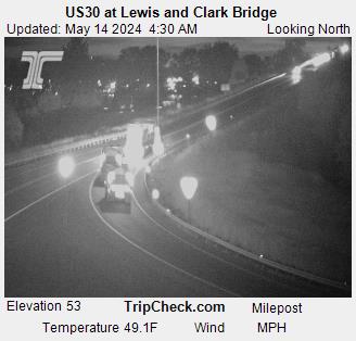 US 30 at Lewis and Clark Bridge Traffic Camera