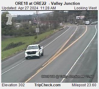 Traffic Cam ORE18 at ORE22  - Valley Junction Player