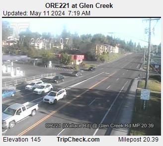 ORE221 at Glen Creek Traffic Camera