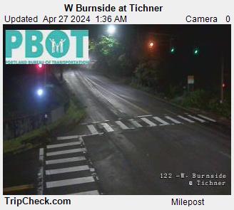 W Burnside at Tichner Traffic Camera