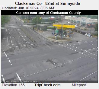 Clackamas Co - 82nd at Sunnyside Traffic Camera