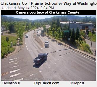 Traffic Cam Clackamas Co - Prairie Schooner Way at Washington St Player