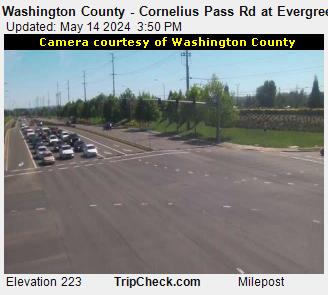 Traffic Cam Washington County - Cornelius Pass Rd at Evergreen Pkwy Player