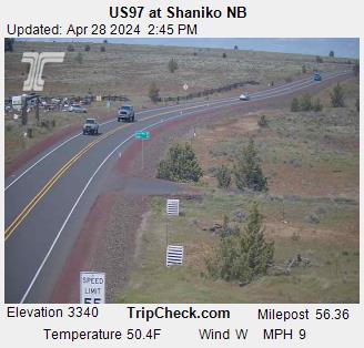 US 97 at Shaniko NB Traffic Camera