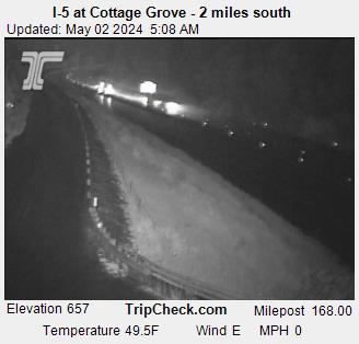 I-5 at Cottage Grove - 2 miles south Traffic Camera