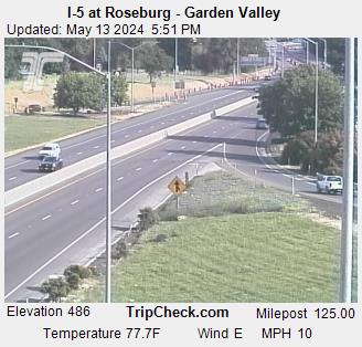 Traffic Cam I-5 at Roseburg - Garden Valley Player