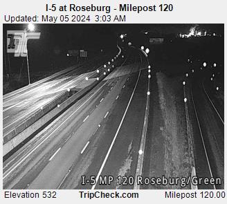 Traffic Cam I-5 at Roseburg - Milepost 120 Player