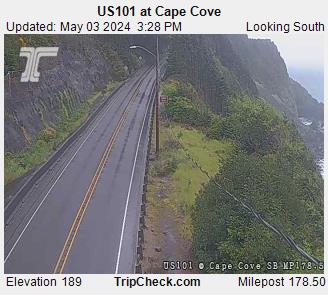 US 101 at Cape Cove Traffic Camera