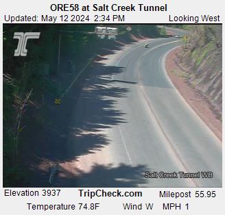 Traffic Cam ORE58 at Salt Creek Tunnel Player
