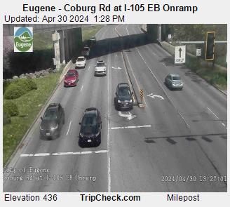 Traffic Cam Eugene - Coburg Rd at I-105 EB Onramp Player