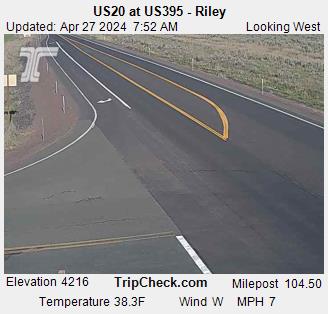 US 20 at US 395 - Riley Traffic Camera
