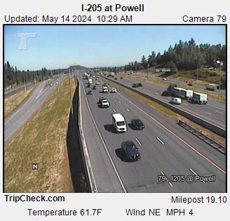 Traffic Cam I-205 at Powell Player