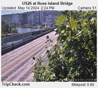 Traffic Cam US 26 at Ross Island Bridge Player