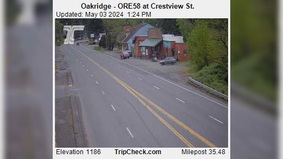 Traffic Cam Oakridge: ORE58 at Crestview St Player
