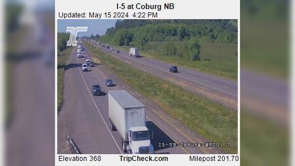 Coburg: I-5 at - NB Traffic Camera