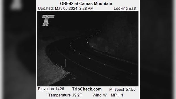 Camas Valley: ORE42 at Camas Mountain Traffic Camera