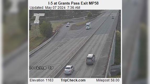 Grants Pass: I-5 at - Exit MP58 Traffic Camera