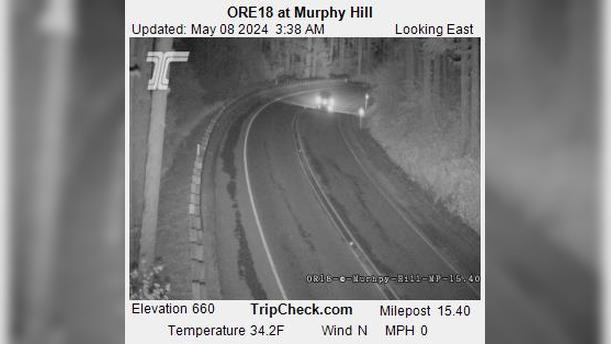 Grand Ronde: ORE18 at Murphy Hill Traffic Camera