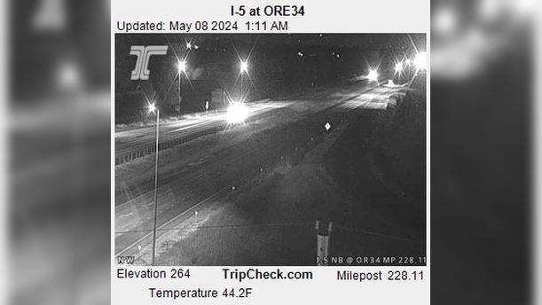 Tangent: I-5 at ORE34 Traffic Camera