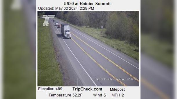 Clatskanie: US30 at Rainier Summit Traffic Camera
