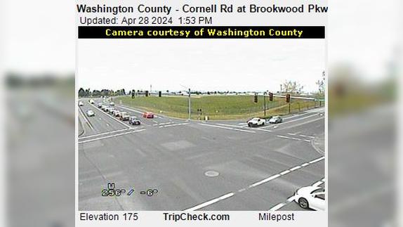 Hillsboro: Washington County - Cornell Rd at Brookwood Pkwy Traffic Camera