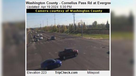Traffic Cam Cornelius: Washington County - Pass Rd at Evergreen Pkwy Player