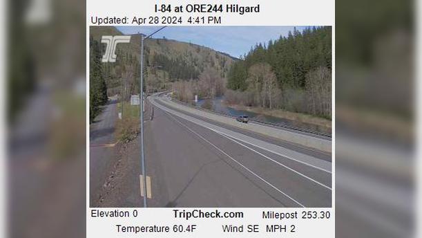 Island City: I-84 at ORE244 Hilgard Traffic Camera