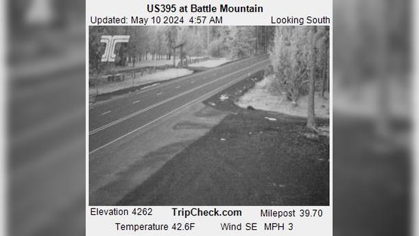 Ukiah: US 395 at Battle Mountain Traffic Camera