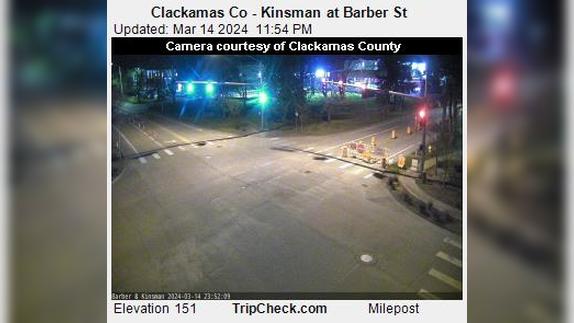 Wilsonville: Clackamas Co - Kinsman at Barber St Traffic Camera