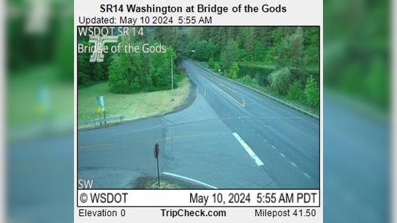 Traffic Cam Cascade Locks: SR14 Washington at Bridge of the Gods Player