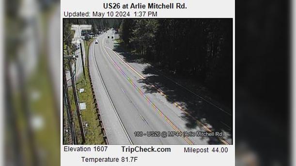 Welches: US 26 at Arlie Mitchell Rd Traffic Camera