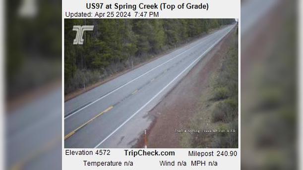 Traffic Cam Chiloquin: US 97 at Spring Creek (Top of Grade) Player