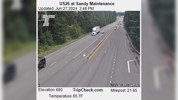 Kelso: US26 at Sandy Maintenance Traffic Camera