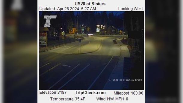 Sisters: US20 at Traffic Camera