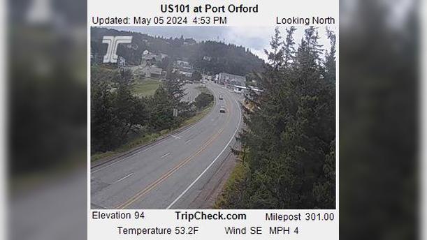 Traffic Cam Port Orford: US 101 at Player